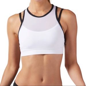 Reebok High Neck White Sports Bra